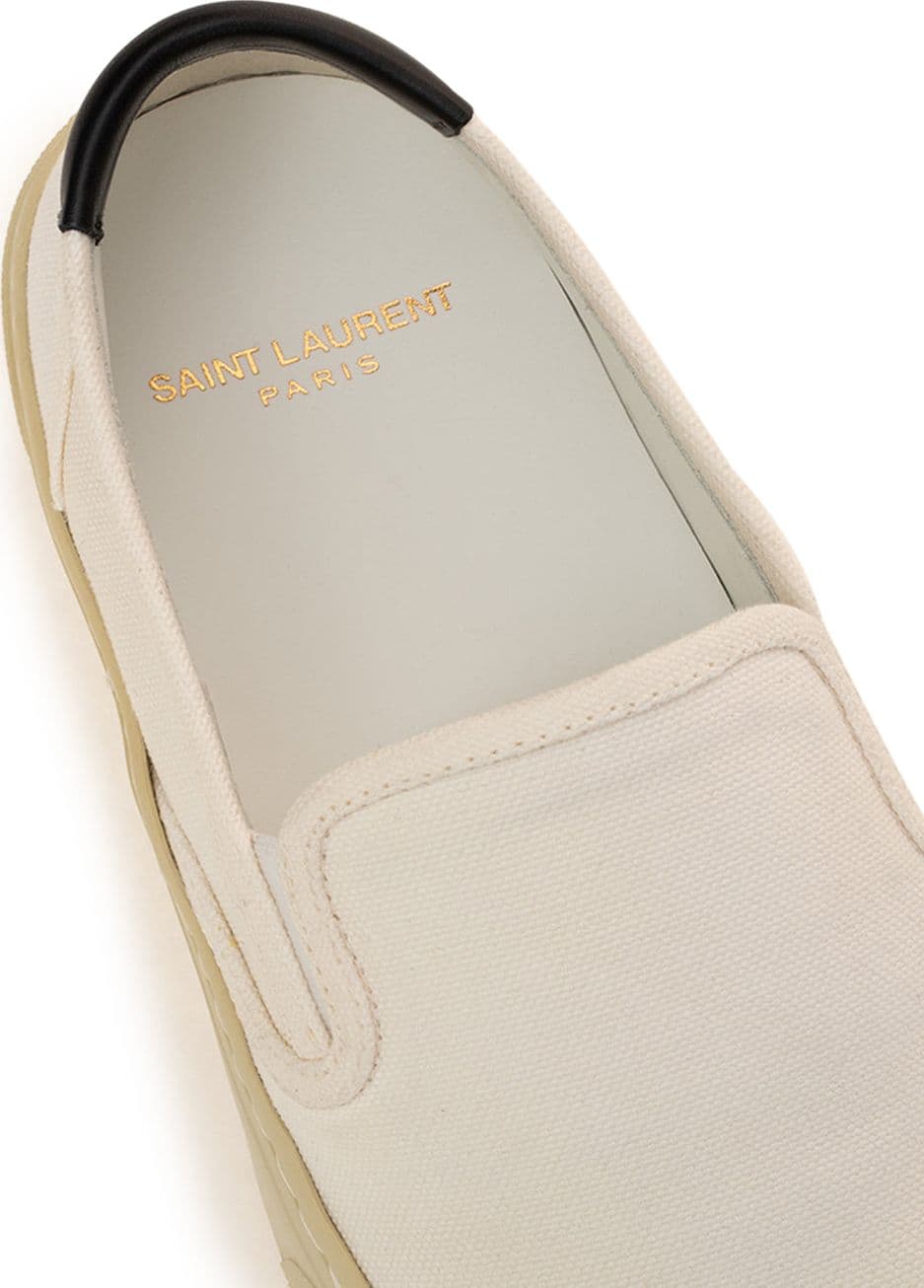 Saint Laurent Slip on in Canvas Bianco da donna in Sneaker casual Drestige - Casamassima, commercioVirtuoso.it