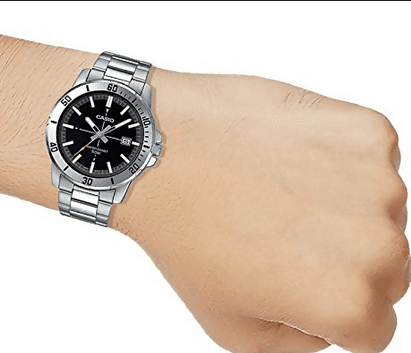 Orologio Casio per uomo, MTP-VD01D-1E2, quadrante nero con segna data, movimento al quarzo, impermeabile 50 metri in Orologi da polso Loweconomy - Marineo, commercioVirtuoso.it