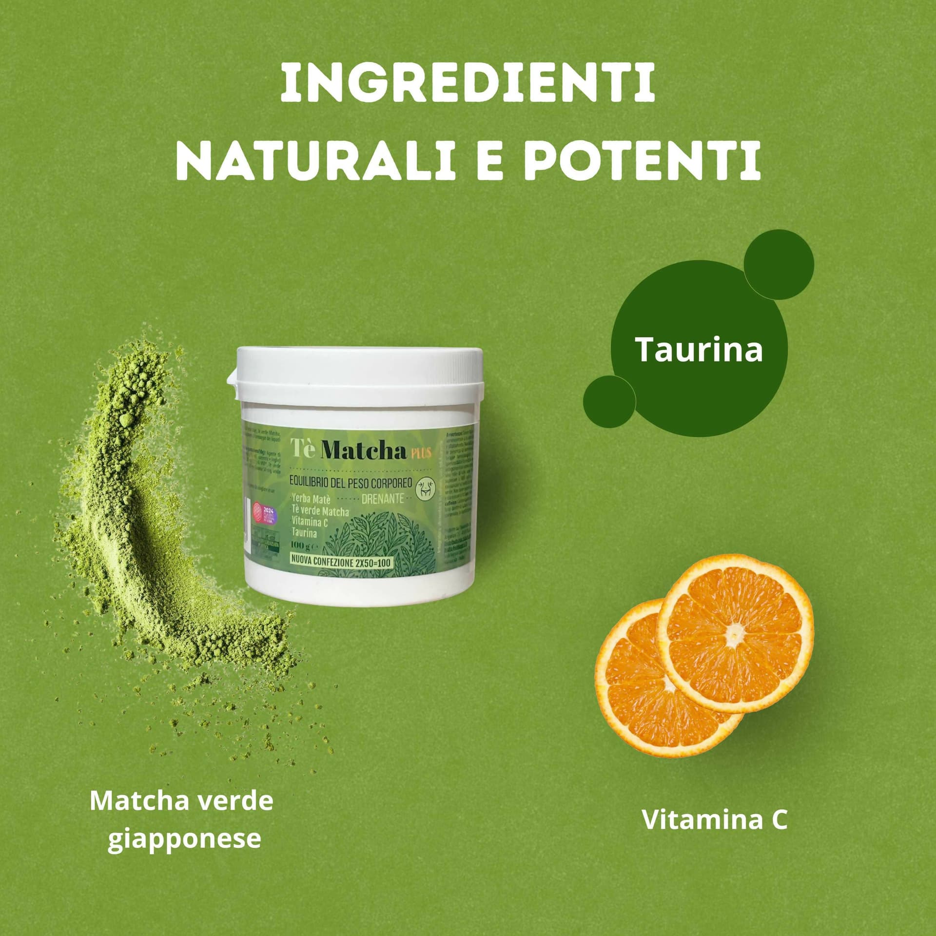 Tè Verde in Polvere con Taurina e Vitamina C - Tè Matcha – Antiossidante Naturale, Energizzante e Supporto Metabolico | 100% Puro 100gr - AlohaLabs in Disintossicazione e purificazione BasketGuru Italia - Palermo, commercioVirtuoso.it