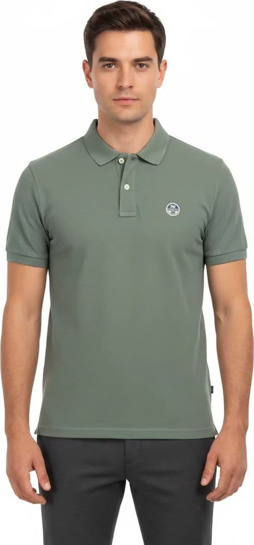 Polo North&Sails per uomo a manica corta cotone 100% due bottoni in Polo Loweconomy - Marineo, commercioVirtuoso.it