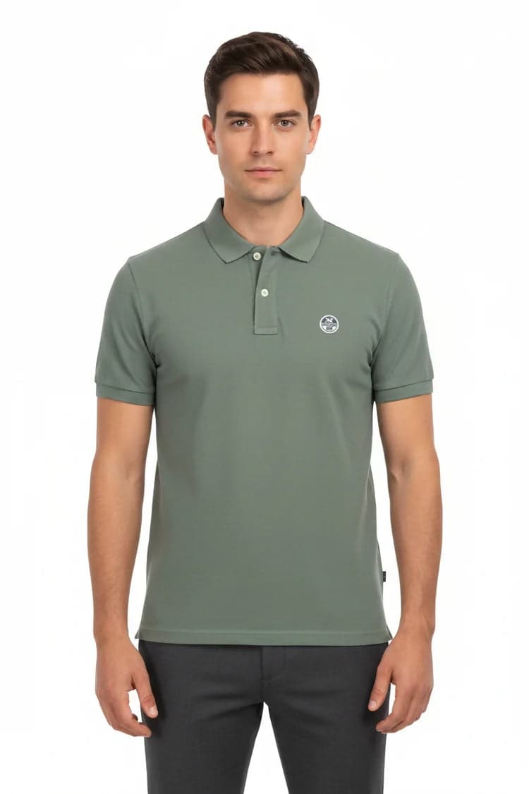 Polo North&Sails per uomo a manica corta cotone 100% due bottoni in Polo Loweconomy - Marineo, commercioVirtuoso.it