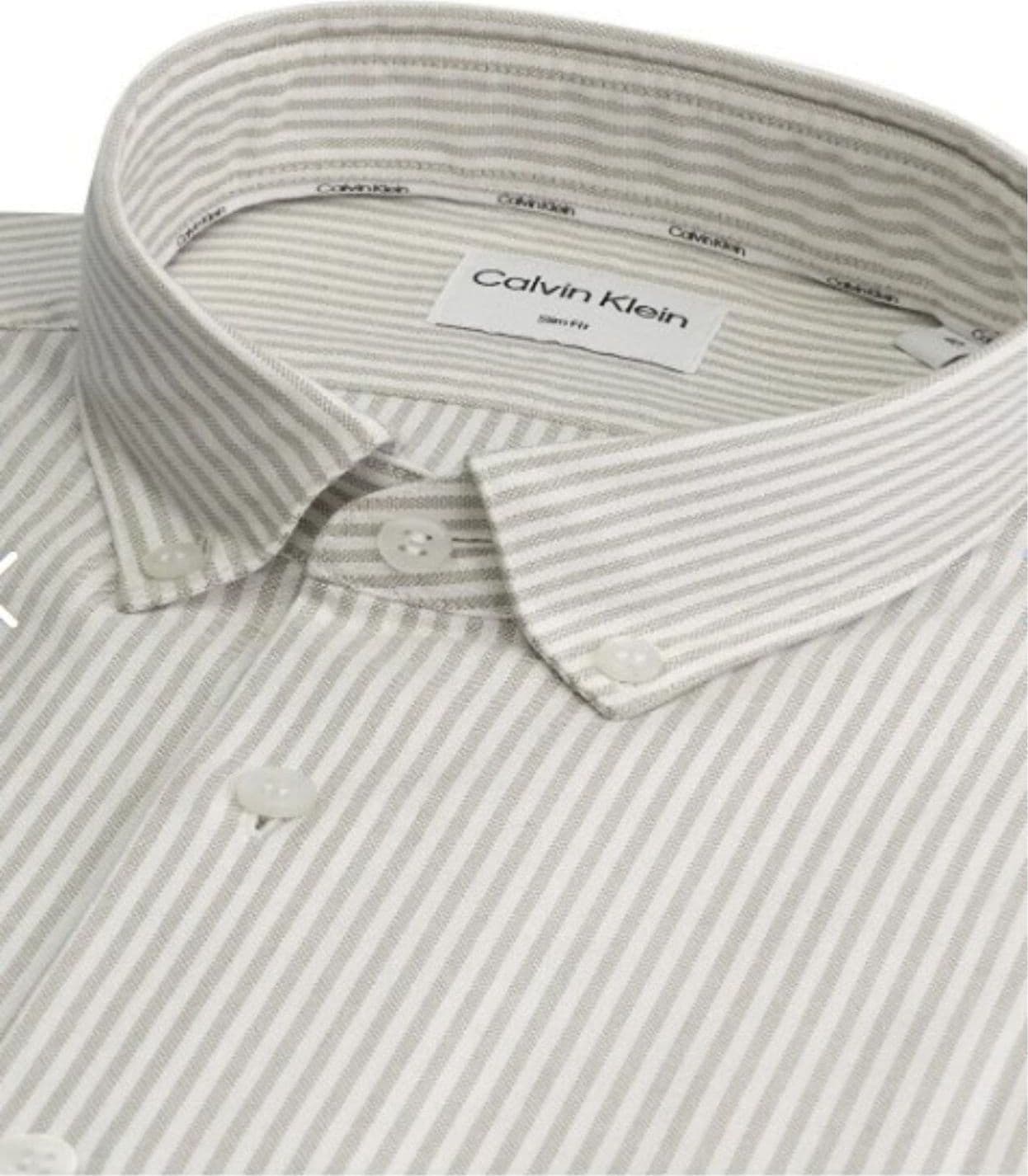 calvin klein CAMICIA WASHED OXFORD STRIPE SLIM da uomo in Camicie casual Drestige - Casamassima, commercioVirtuoso.it
