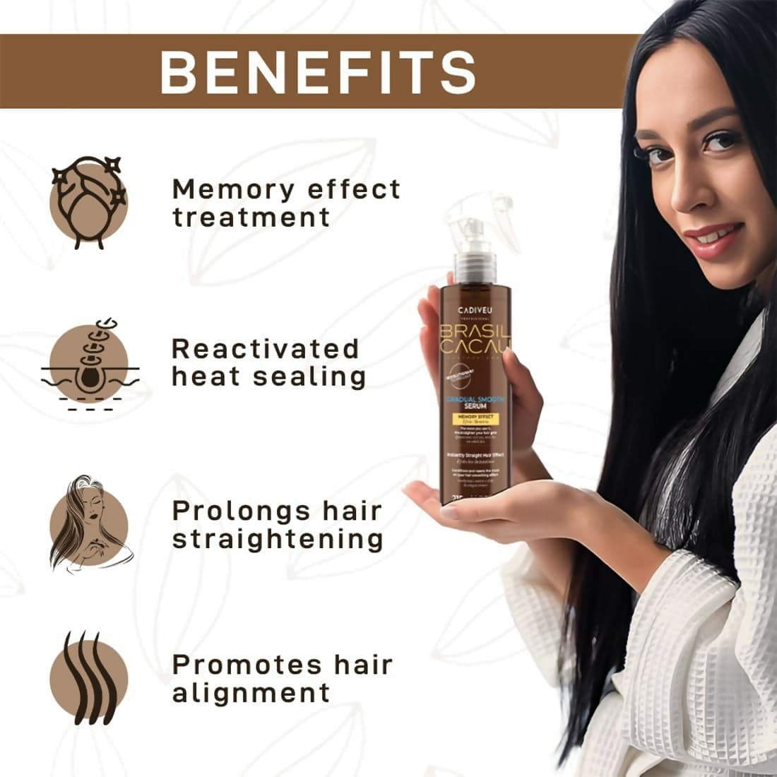 Spray Lisciante Per Capelli Brasil Cacau Gradual Smooth Serum 215 ml Lisciante in Lacche e spray per capelli Ricci Perfetti - Partinico, commercioVirtuoso.it