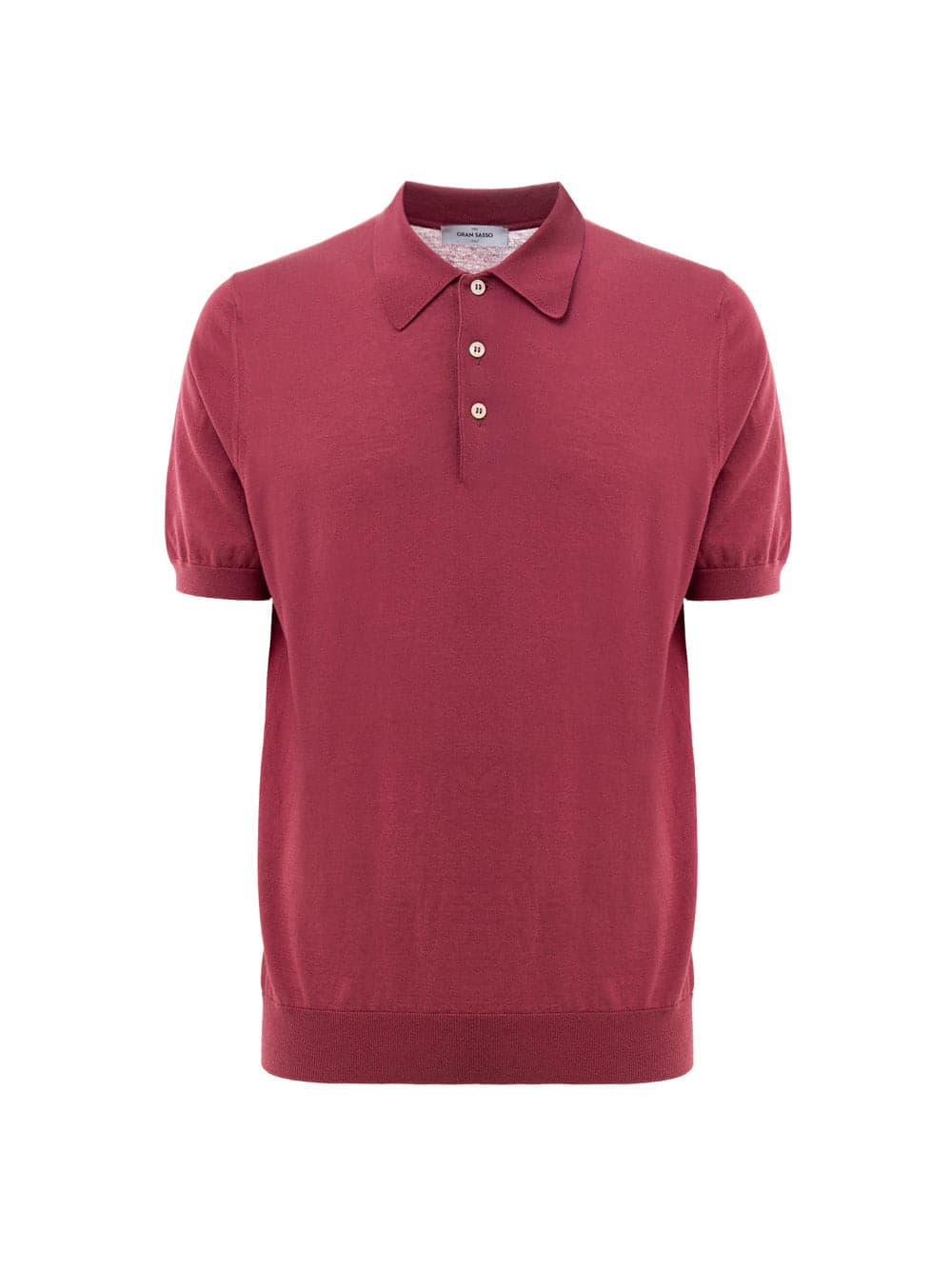 Gran Sasso Polo Classica Knitting Pattern in Rosso Ciliegia