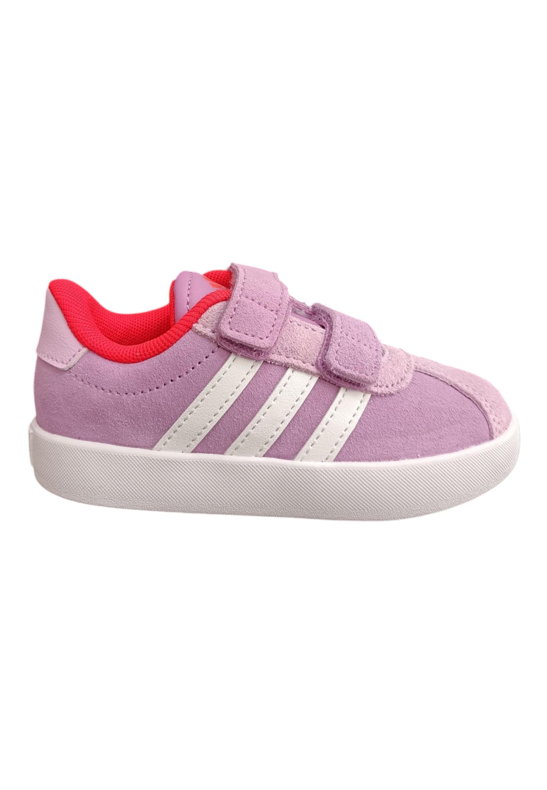 Sneakers bambina Adidas Grand Court viola bianco suede - Stile sportivo con velcro - 6