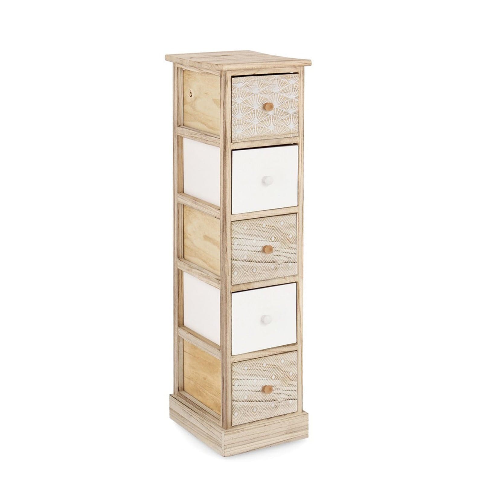 Cassettiera "Finnley" per interno, con 5 Cassetti, 29 x 35 x 101 cm - 7