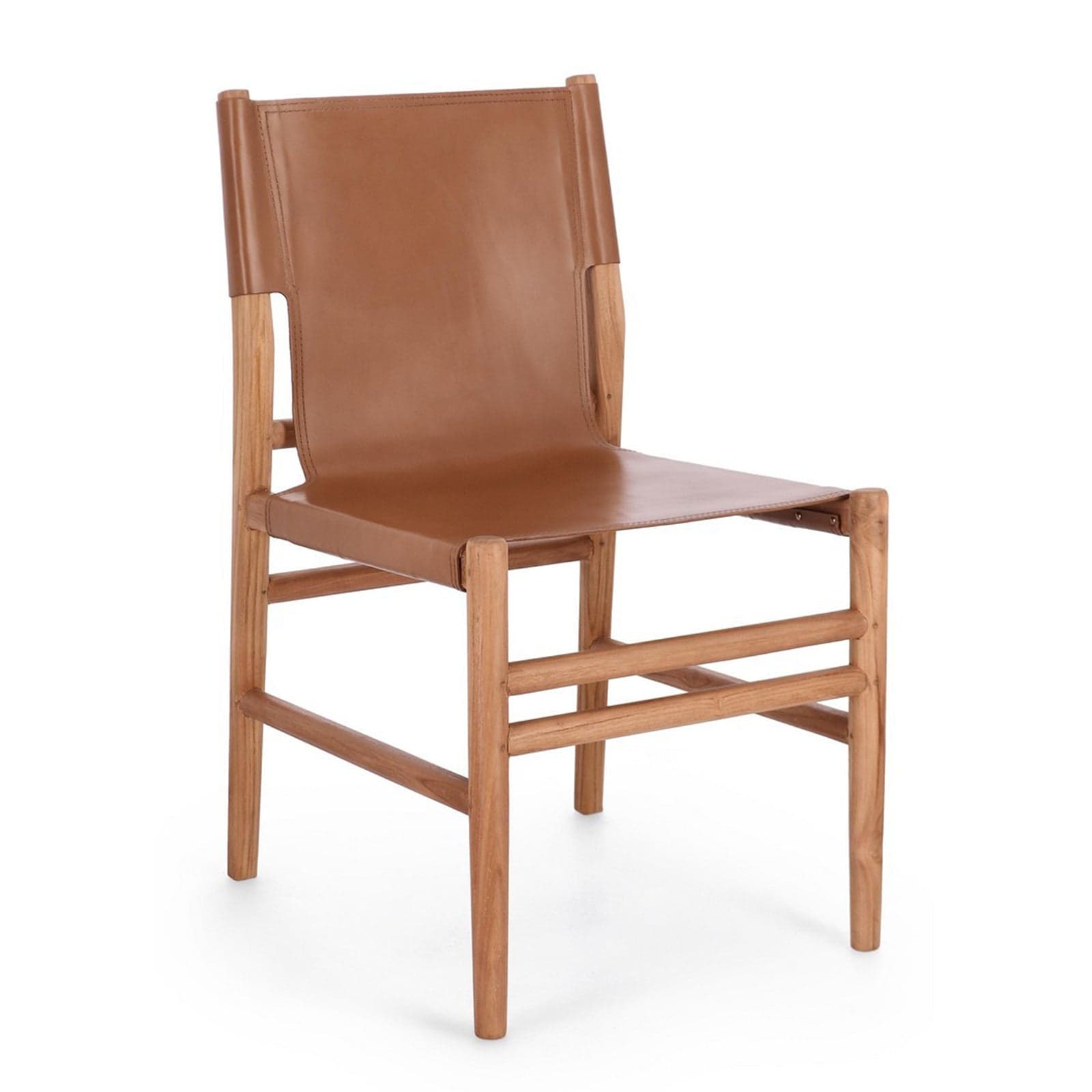 Sedia "Caroline" con legno teak, per arredo interno 48 x 58 x h 85 cm - 7
