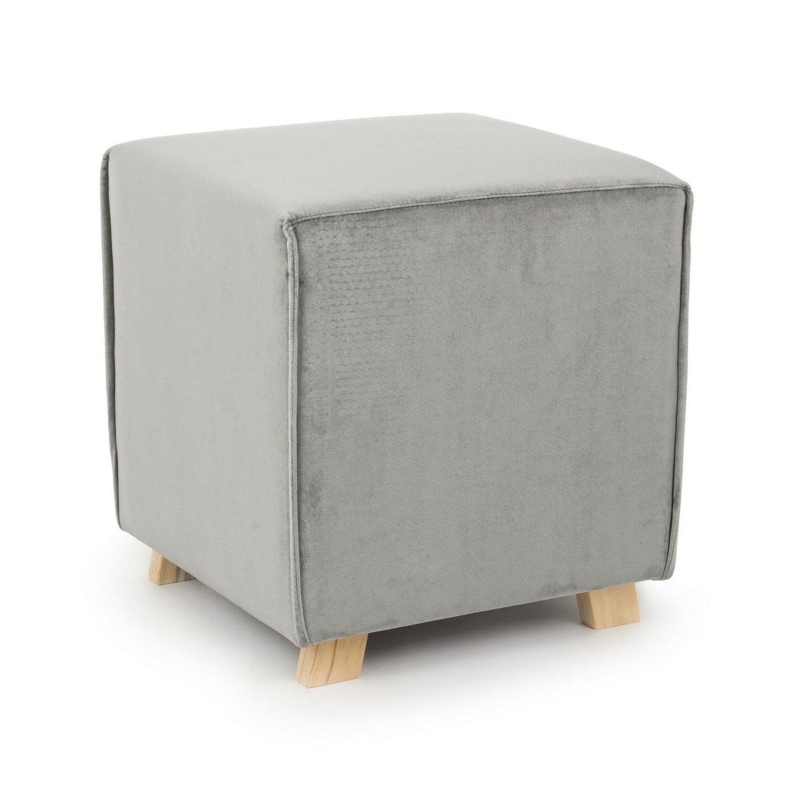 Poltrona Pouf "Adeline" per interno, con struttura in legno di pino e mdf da 40x40x44cm - 14