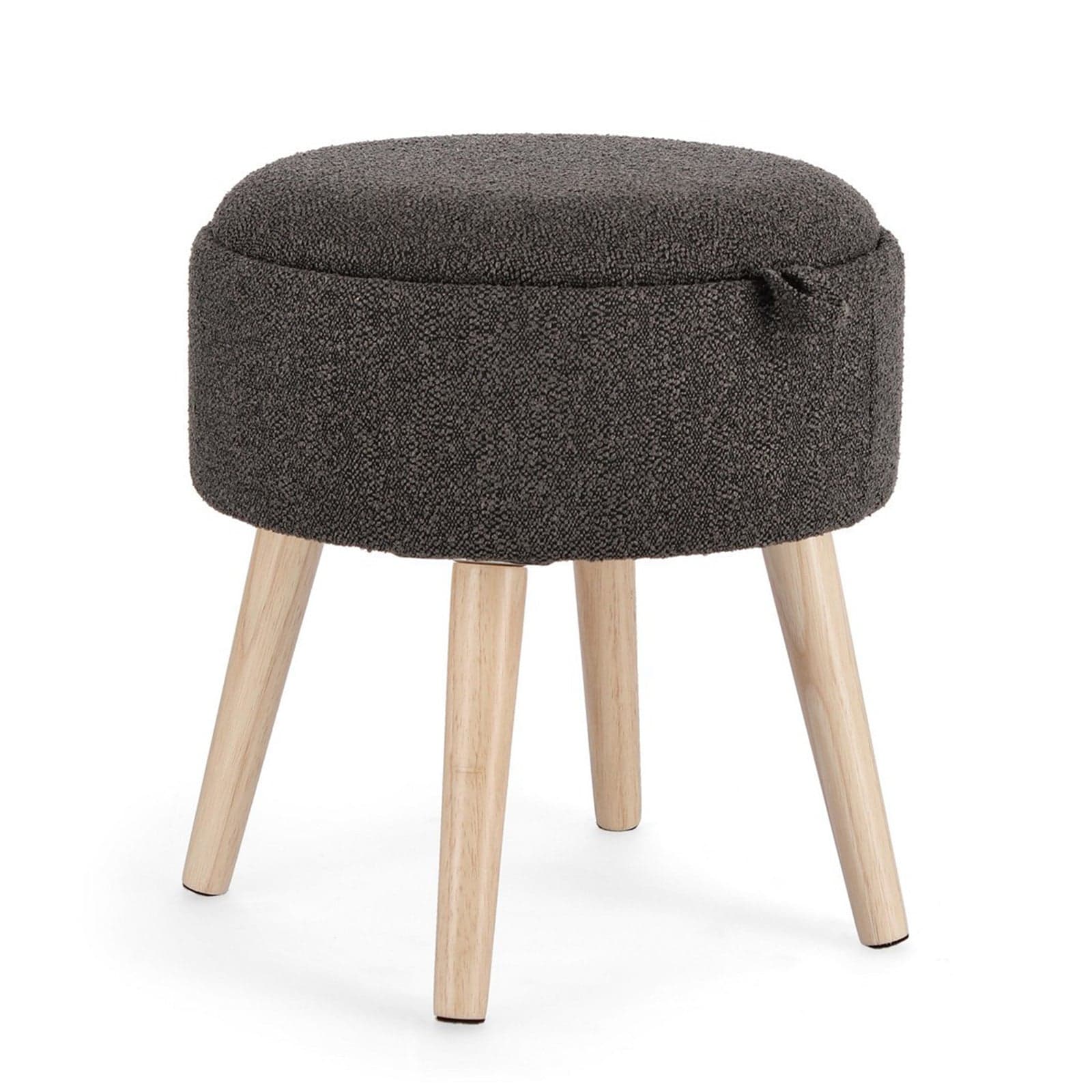 Poltrona Pouf "Zoya" per interno, con struttura in mdf e compensato da Ø39 x 42.5h cm - 12
