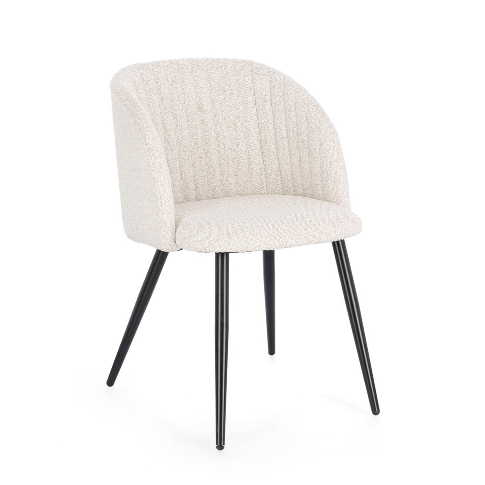 Sedia "Queen" con struttura in compensato, per arredo interno 53 x 57 x h 81,5 cm – Avorio, Confezione da 1 pezzo – Bizzotto