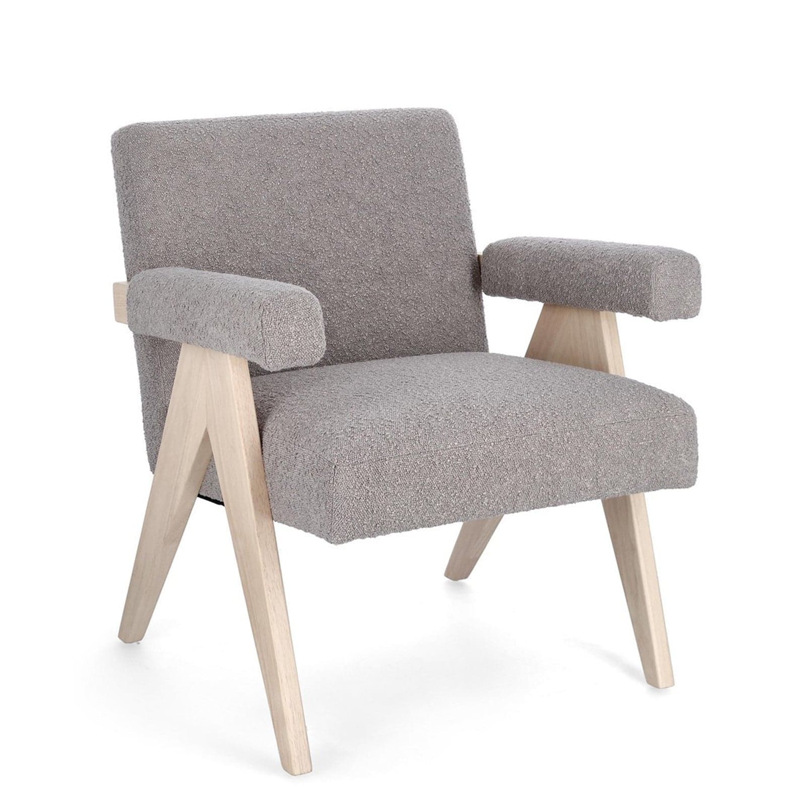 Poltrona "Faiza" per interno, Struttura In Legno, Gambe In Rubberwood 57.5 x 80 x 83h cm - 11