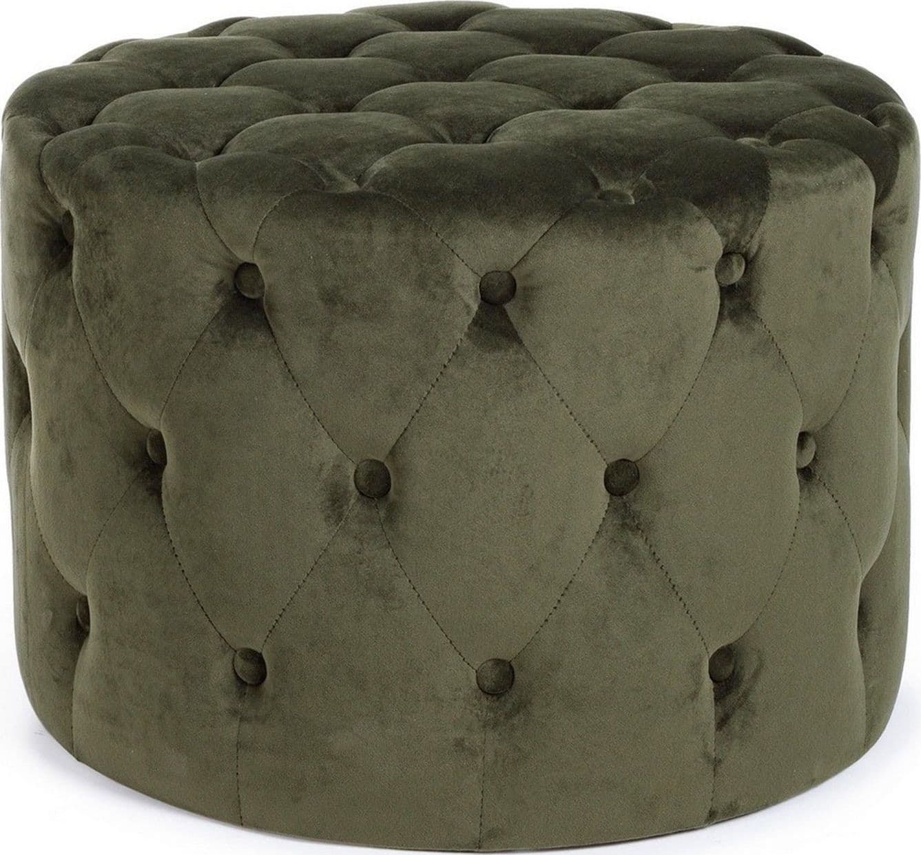 Poltrona Pouf "Lorella" per interno, con struttura in legno di pino e mdf da Ø60 x 42h cm – Forest – Bizzotto Homemotion