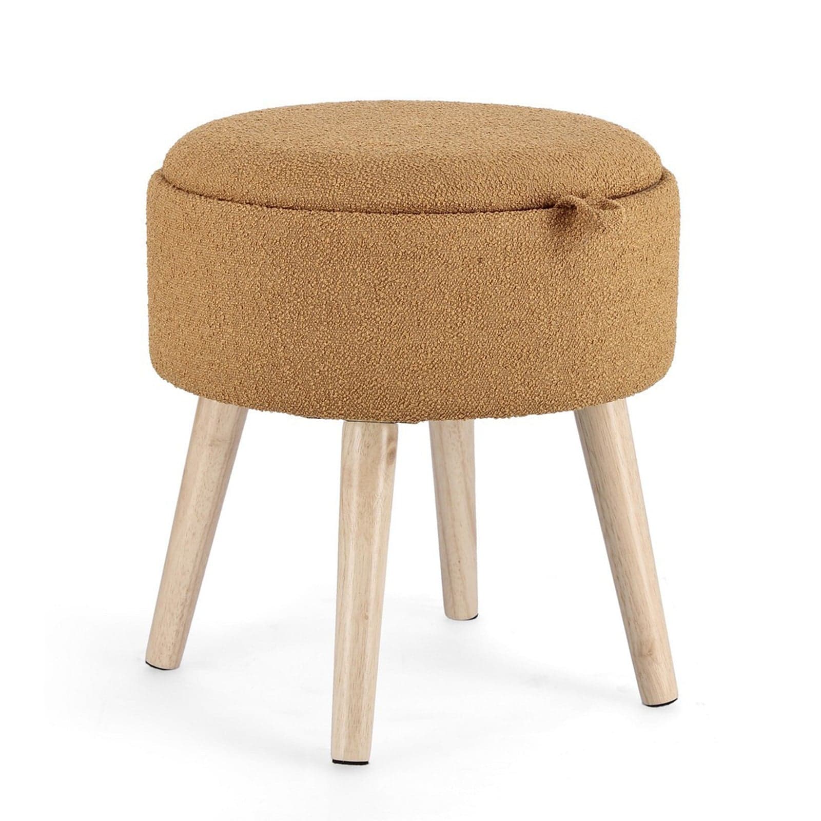 Poltrona Pouf "Zoya" per interno, con struttura in mdf e compensato da Ø39 x 42.5h cm - 11