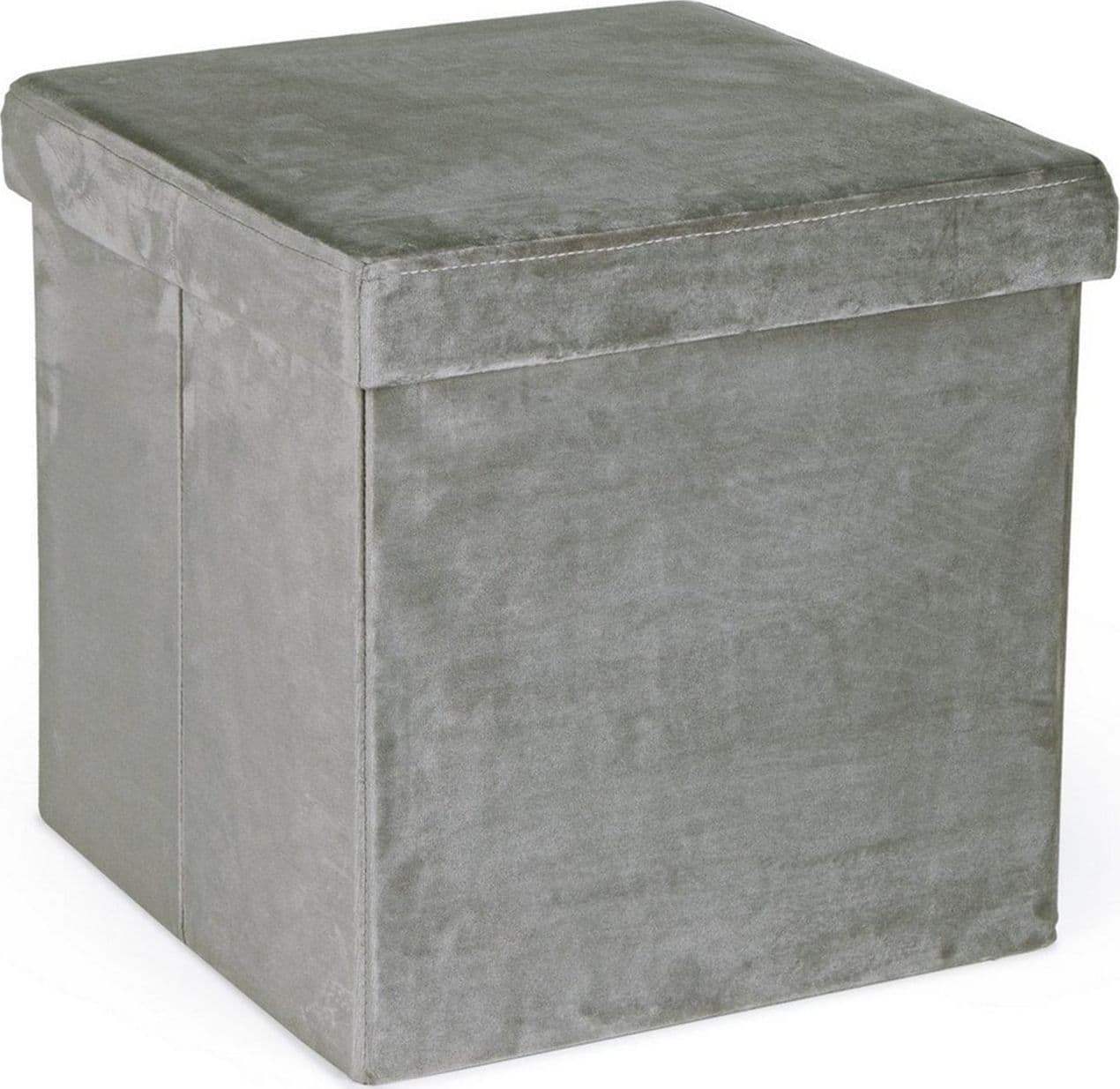 Poltrona Pouf "Camdem" per interno, con struttura in mdf da 38x38x38cm – Grigio – Bizzotto Homemotion