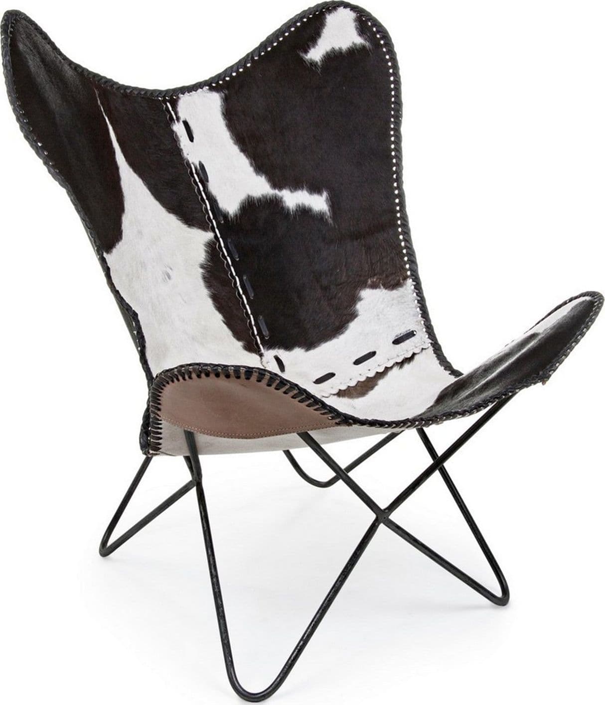 Poltrona "Buffalo" per interno, Struttura In Acciaio, Rivestimento Seduta In Vera Pelle 68 x 70 x 93h cm - 17