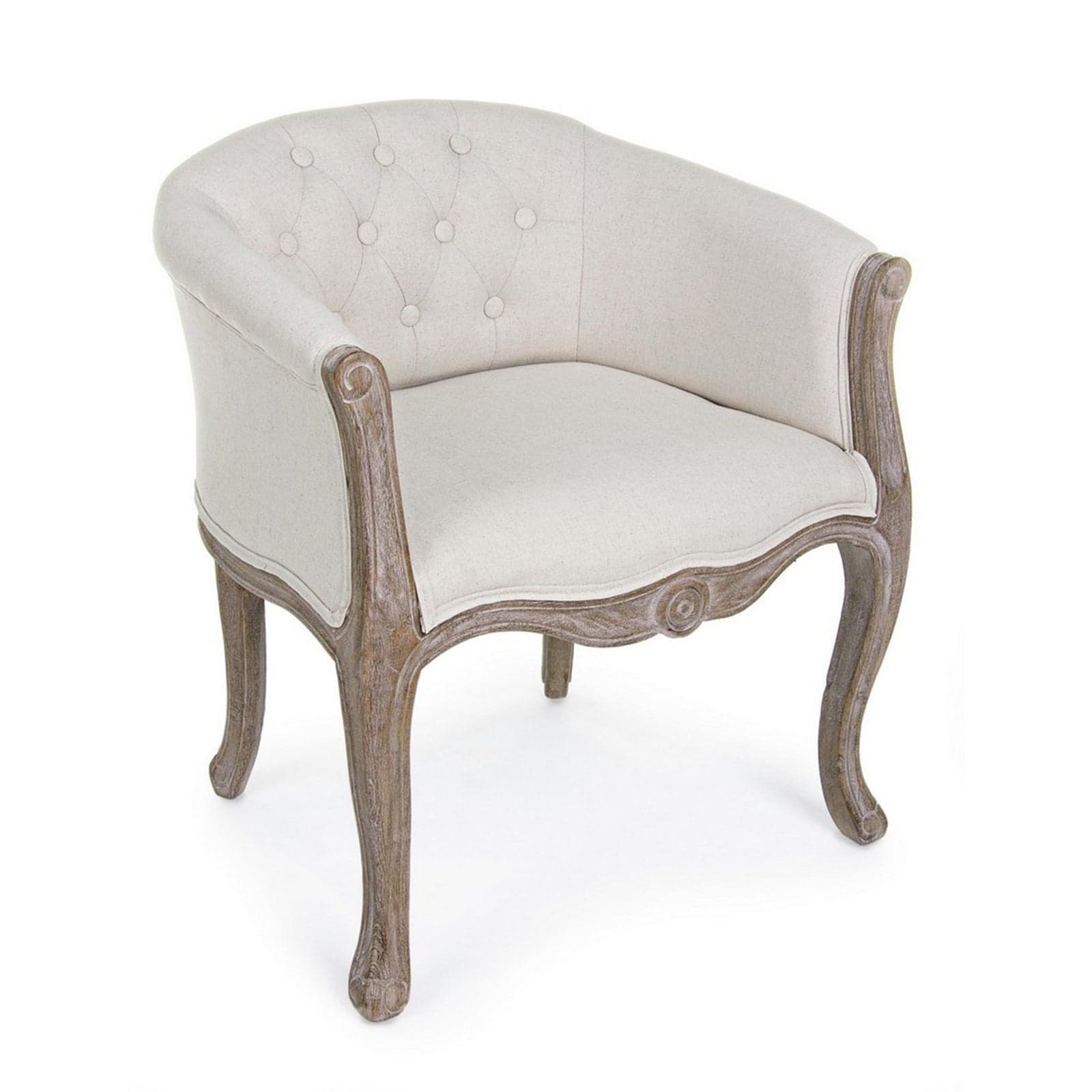 Poltrona "Diva" per interno, Struttura In Rubber Wood, Seduta Rivestita In Poliestere 60 x 60 x 70h cm - 12