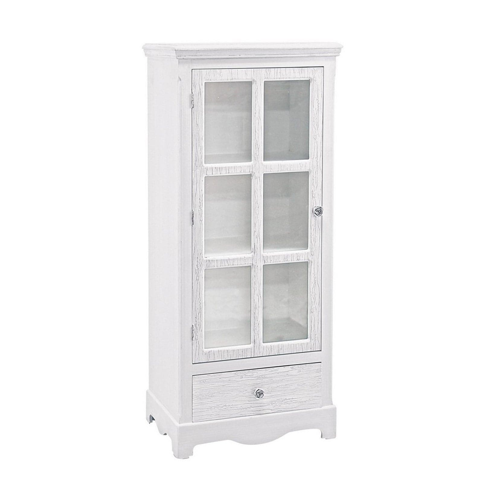 Vetrina "Blanc" in MDF con finitura Bianca opaca, maniglie in poliresina - 18