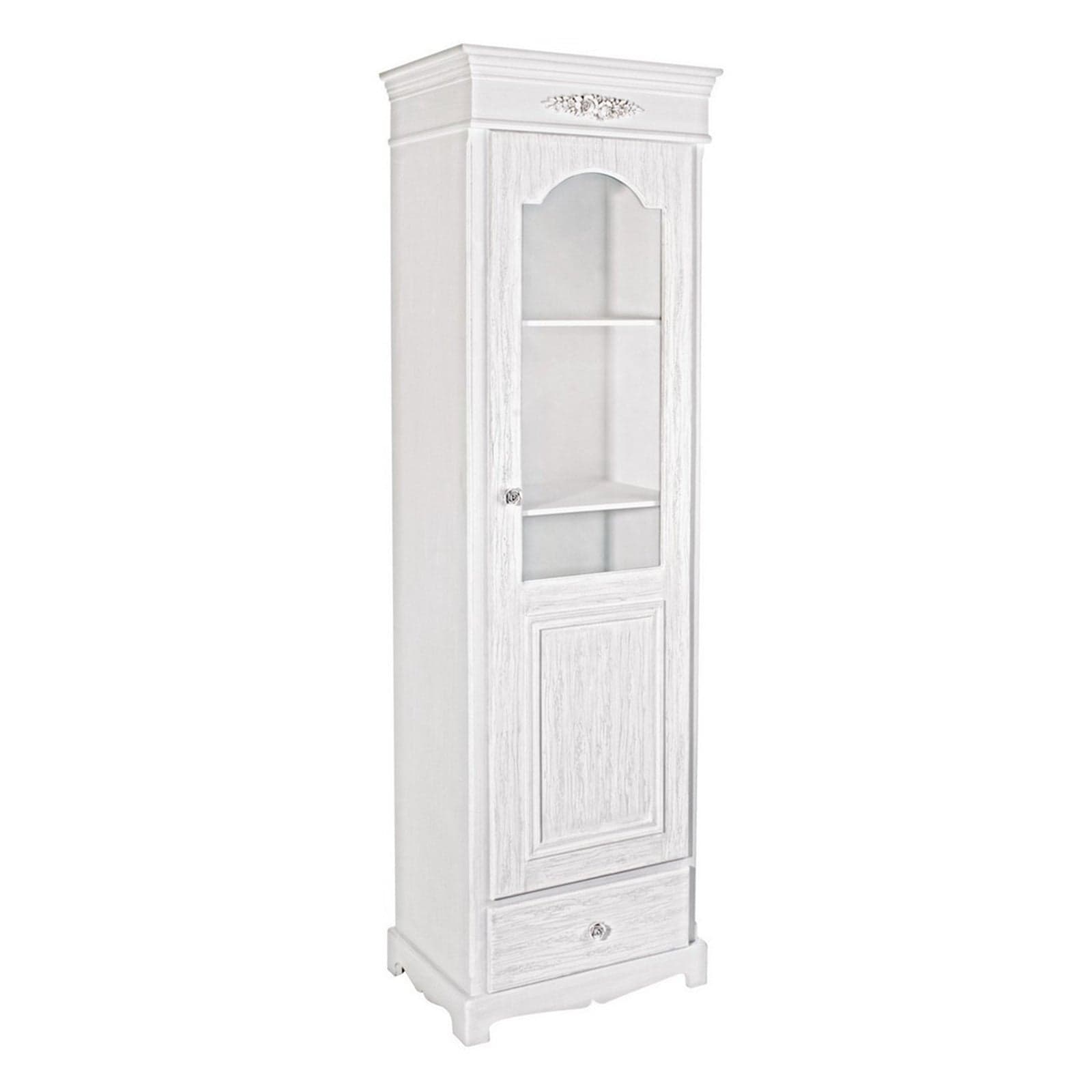 Vetrina "Blanc" in MDF con finitura Bianca opaca, maniglie in poliresina - 19