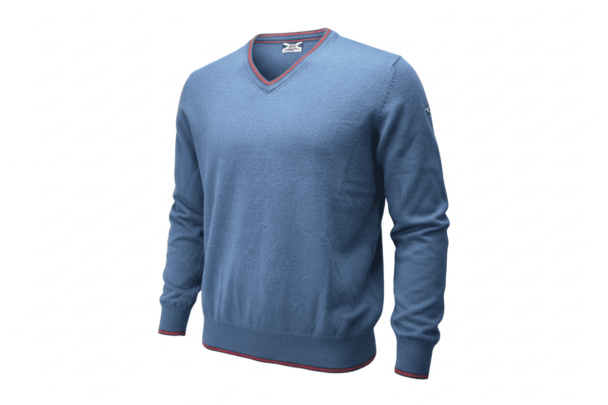 Maglia uomo Johnny Lambs - Scollo a V Lana lambswool Colore Blu in Maglioni Couture - Sestu, commercioVirtuoso.it