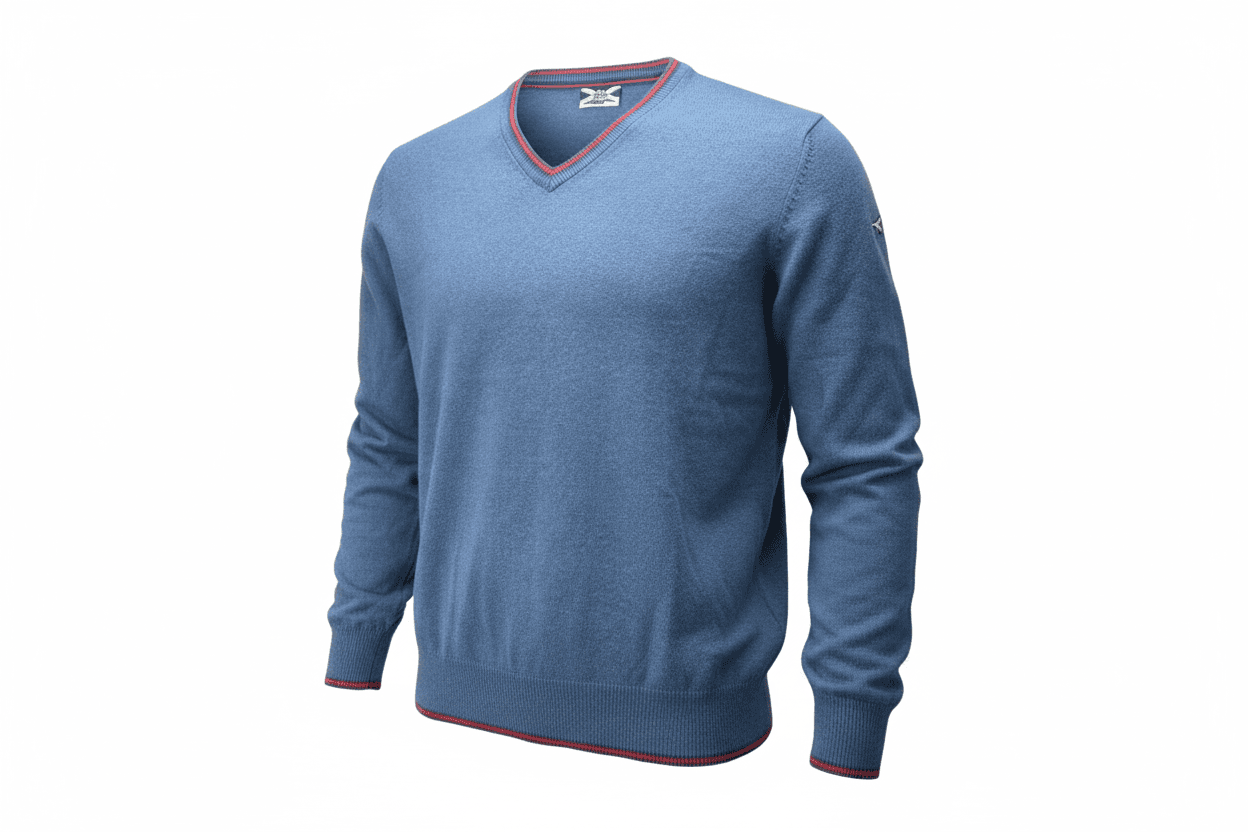Maglia uomo Johnny Lambs - Scollo a V Lana lambswool Colore Blu in Maglioni Couture - Sestu, commercioVirtuoso.it