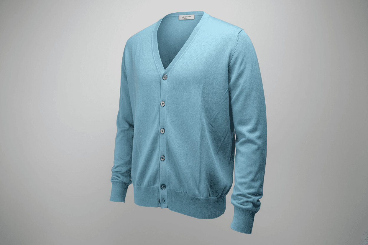 Cardigan uomo La Fileria - Bottoni Azzurro 100% Cotone Made in Italy in Cardigan Couture - Sestu, commercioVirtuoso.it