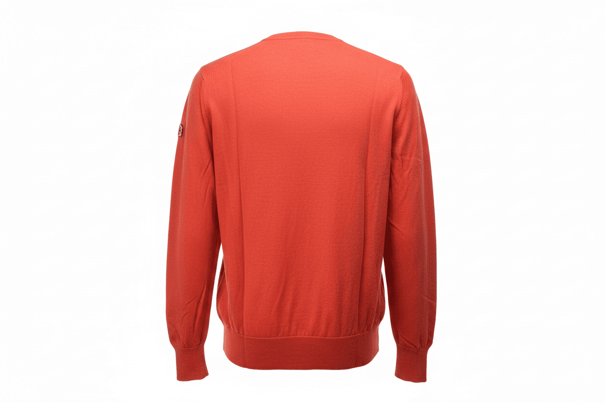 Maglia uomo Invicta - Scollo a V Toppe colore corallo Made in Italy in Maglioni Couture - Sestu, commercioVirtuoso.it