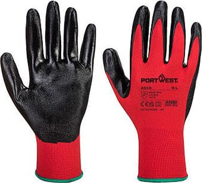 Guanti A310 in Nitrile Flexo Grip Nero/Rosso Portwest in Guanti da lavoro Taliachicce.it - Milazzo, commercioVirtuoso.it