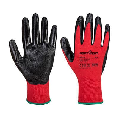 Guanti A310 in Nitrile Flexo Grip Nero/Rosso Portwest in Guanti da lavoro Taliachicce.it - Milazzo, commercioVirtuoso.it