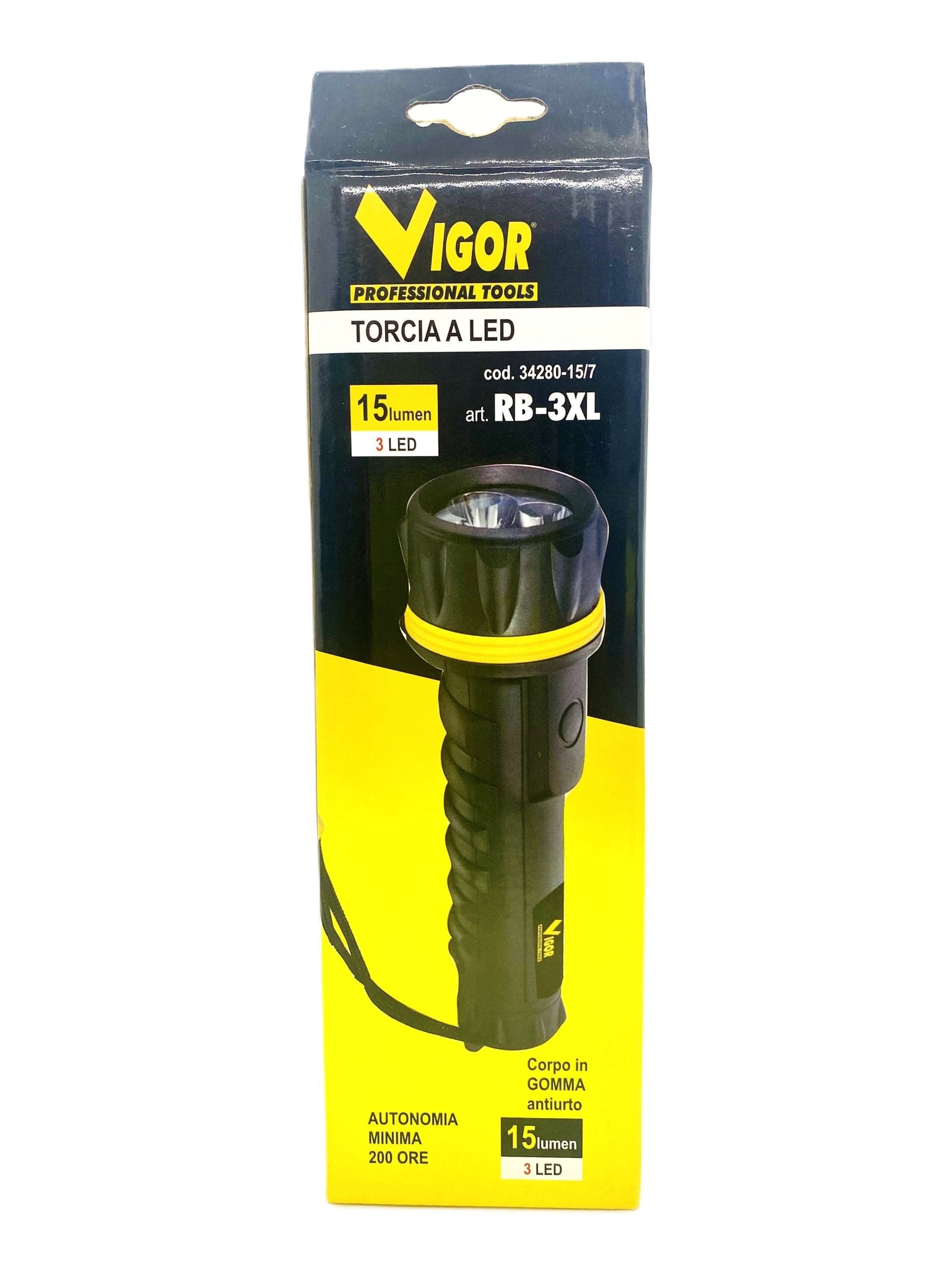 Torcia A Led Rb-3XL Corpo in Gomma Antiurto Vigor in Torce elettriche portatili (standard) Taliachicce.it - Milazzo, commercioVirtuoso.it
