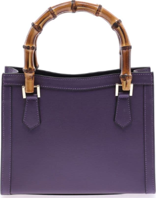 Modarno Borsa in pelle con manico in bambù, Borsa a mano Made in Italy, Borsa a tracolla, Borsa per tutti i giorni in Organizer borsa Modarno - Sesto Fiorentino, commercioVirtuoso.it