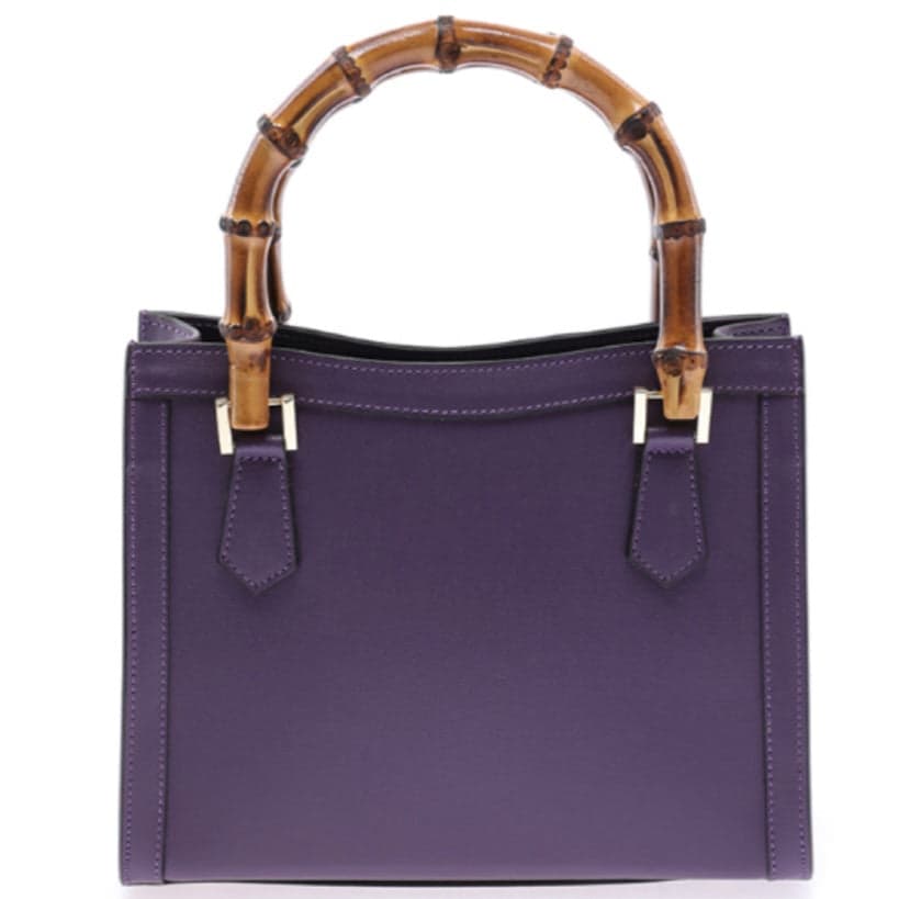 Modarno Borsa in pelle con manico in bambù, Borsa a mano Made in Italy, Borsa a tracolla, Borsa per tutti i giorni in Organizer borsa Modarno - Sesto Fiorentino, commercioVirtuoso.it