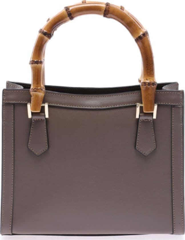 Modarno Borsa in pelle con manico in bambù, Borsa a mano Made in Italy, Borsa a tracolla, Borsa per tutti i giorni in Organizer borsa Modarno - Sesto Fiorentino, commercioVirtuoso.it