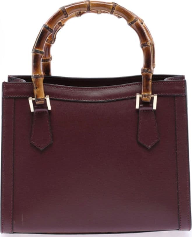 Modarno Borsa in pelle con manico in bambù, Borsa a mano Made in Italy, Borsa a tracolla, Borsa per tutti i giorni in Organizer borsa Modarno - Sesto Fiorentino, commercioVirtuoso.it