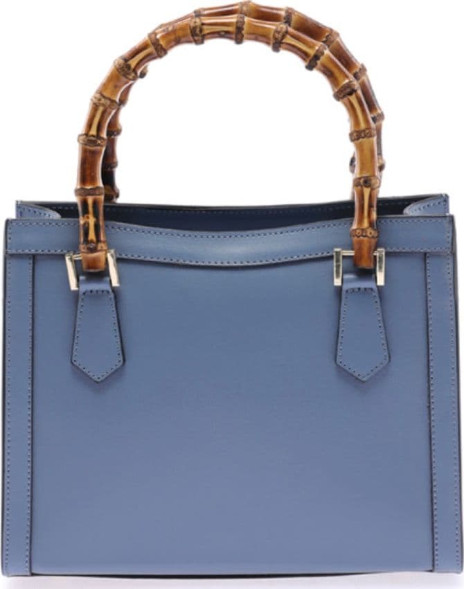 Modarno Borsa in pelle con manico in bambù, Borsa a mano Made in Italy, Borsa a tracolla, Borsa per tutti i giorni in Organizer borsa Modarno - Sesto Fiorentino, commercioVirtuoso.it
