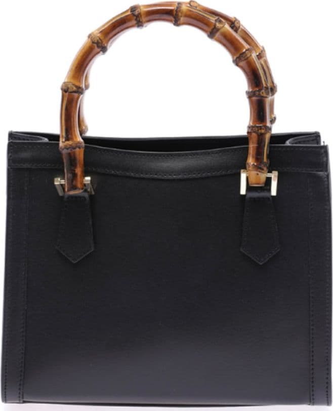 Modarno Borsa in pelle con manico in bambù, Borsa a mano Made in Italy, Borsa a tracolla, Borsa per tutti i giorni in Organizer borsa Modarno - Sesto Fiorentino, commercioVirtuoso.it