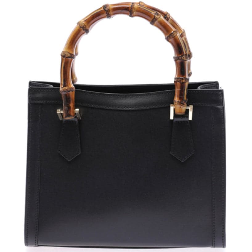 Modarno Borsa in pelle con manico in bambù, Borsa a mano Made in Italy, Borsa a tracolla, Borsa per tutti i giorni in Organizer borsa Modarno - Sesto Fiorentino, commercioVirtuoso.it