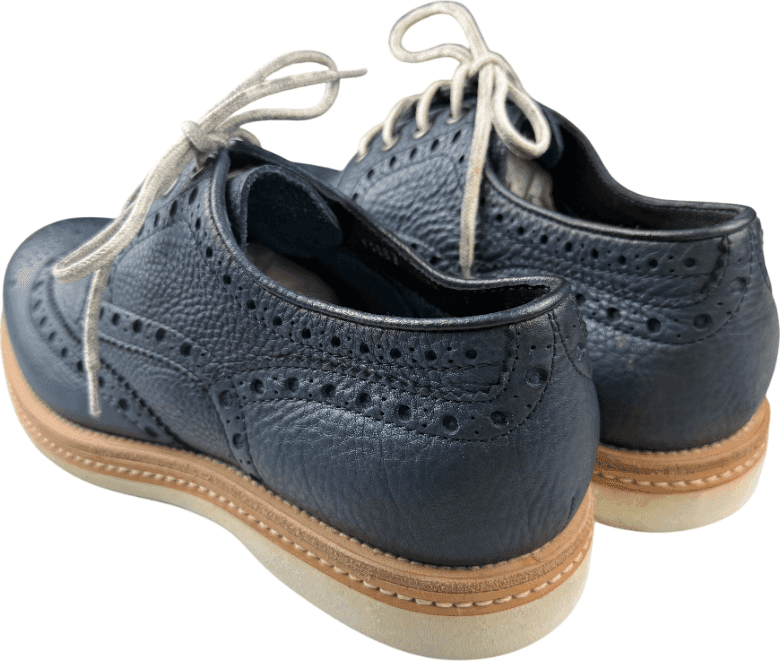 Scarpa uomo Santoni - Derby Brogue Rondine pelle martellata blu in Scarpe stringate basse Couture - Sestu, commercioVirtuoso.it