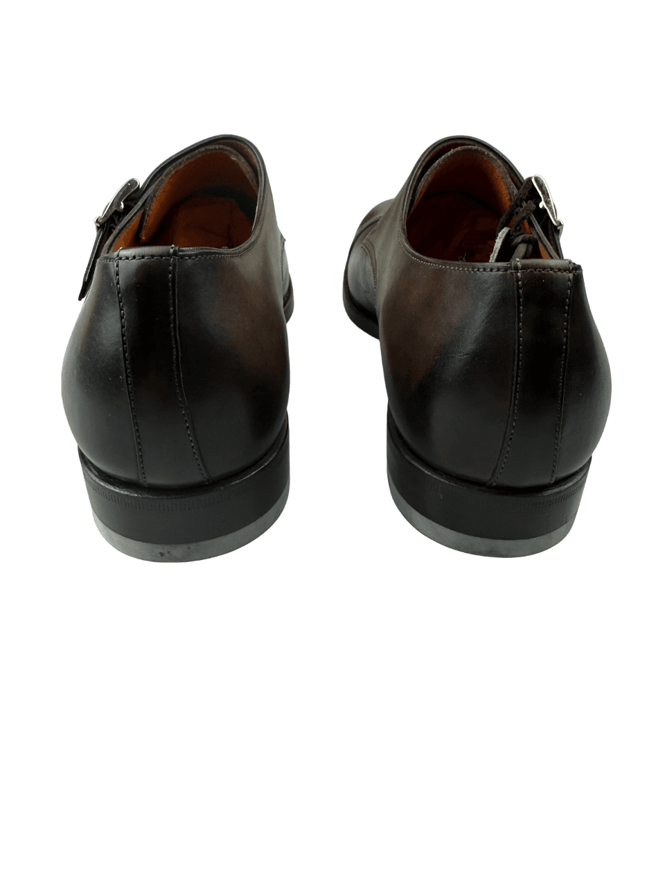 Scarpa Uomo Santoni - Doppia fibbia Cap Toe Pelle Testa di moro sfumate in Monk Strap Couture - Sestu, commercioVirtuoso.it