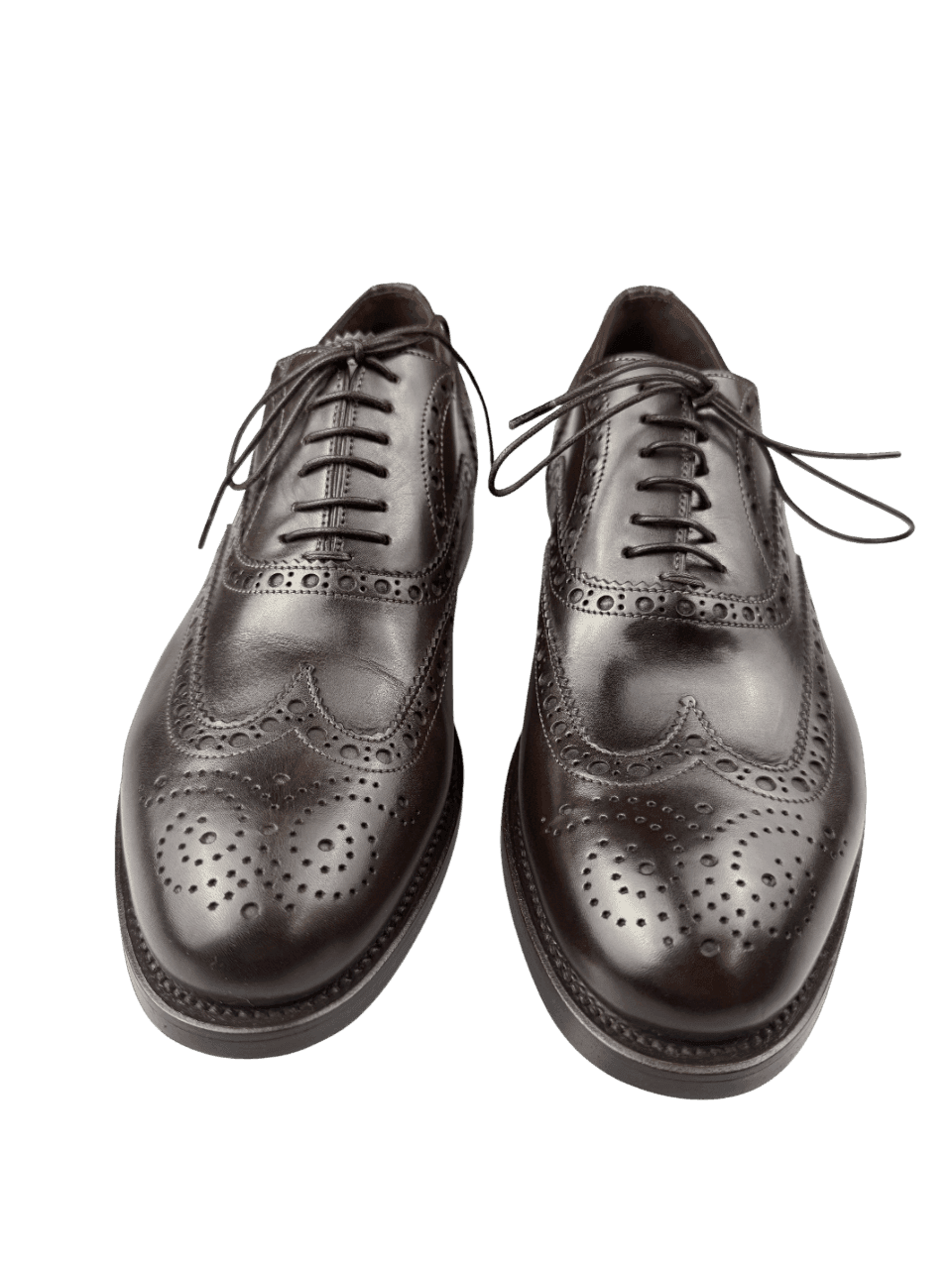 Scarpe Uomo Santoni - Oxford Stringata Brogue Pelle marrone scuro Made in Italy in Scarpe stringate basse Couture - Sestu, commercioVirtuoso.it