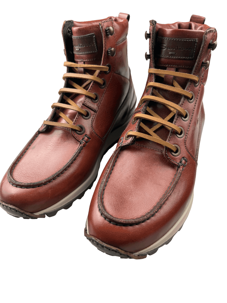 Scarpa Uomo Santoni - Scarponcino Stringato in Pelle