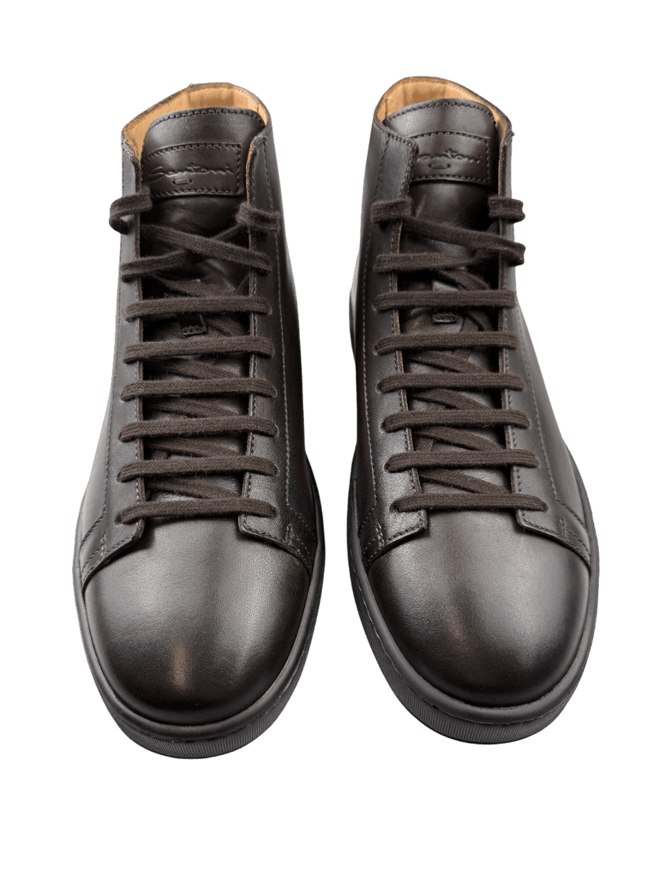 Scarpa Santoni Uomo - Sneacker Alte in Pelle in Comfort Couture - Sestu, commercioVirtuoso.it