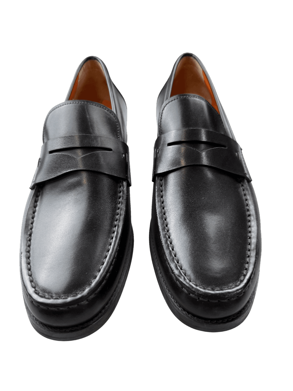 Scarpa Uomo Santoni - Mocassini Penny Pelle Nero in Loafer e mocassini Couture - Sestu, commercioVirtuoso.it