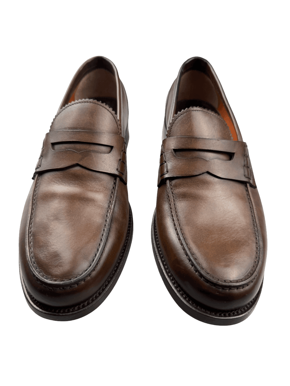 Scarpa Uomo Santoni - Mocassini Penny pelle marrone in Loafer e mocassini Couture - Sestu, commercioVirtuoso.it