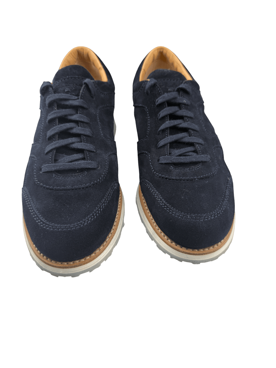 Scarpa Uomo Santoni - Sneacker scamosciata blu navy suola gomma bianca in Sneaker casual Couture - Sestu, commercioVirtuoso.it