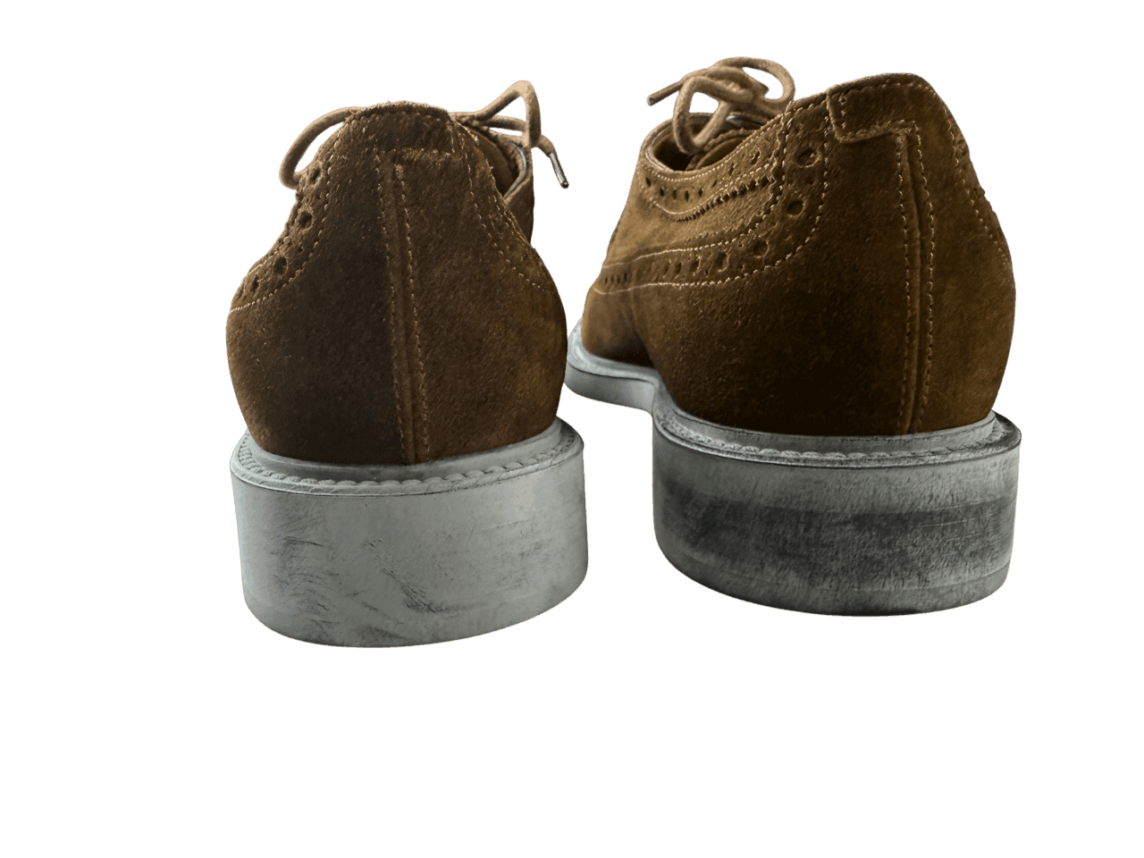 Scarpa Uomo Santoni - Derby Brogue Rondine Scamosciate in Scarpe stringate basse Couture - Sestu, commercioVirtuoso.it