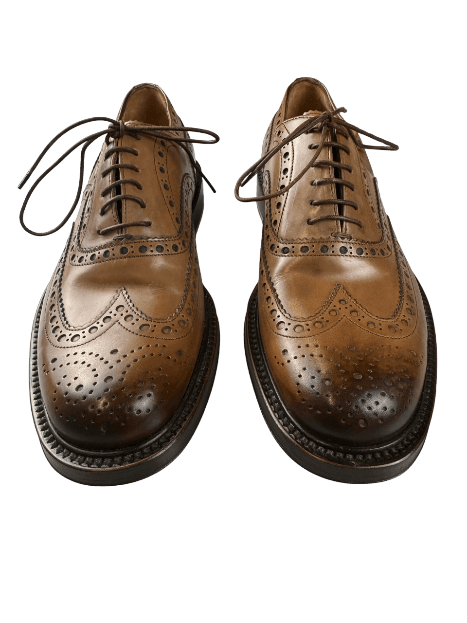 Scarpa Uomo Santoni - Francesina Stringata Brogue pelle marrone sfumata in Scarpe stringate basse Couture - Sestu, commercioVirtuoso.it