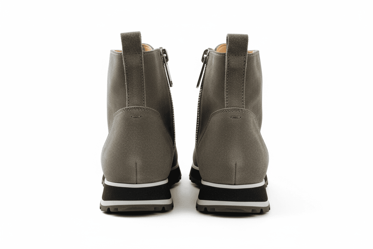 Scarpa Uomo Santoni - Scarponcino scamosciato colore Grigio Made in Italy in Stivali Couture - Sestu, commercioVirtuoso.it
