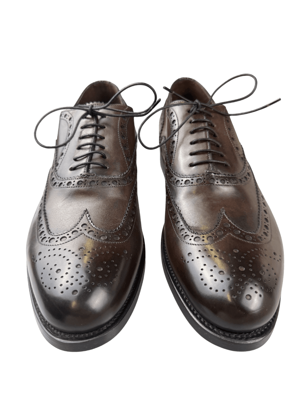 Scarpa Uomo Santoni - Oxford Stringate Brogue pelle Testa di moro in Scarpe Couture - Sestu, commercioVirtuoso.it