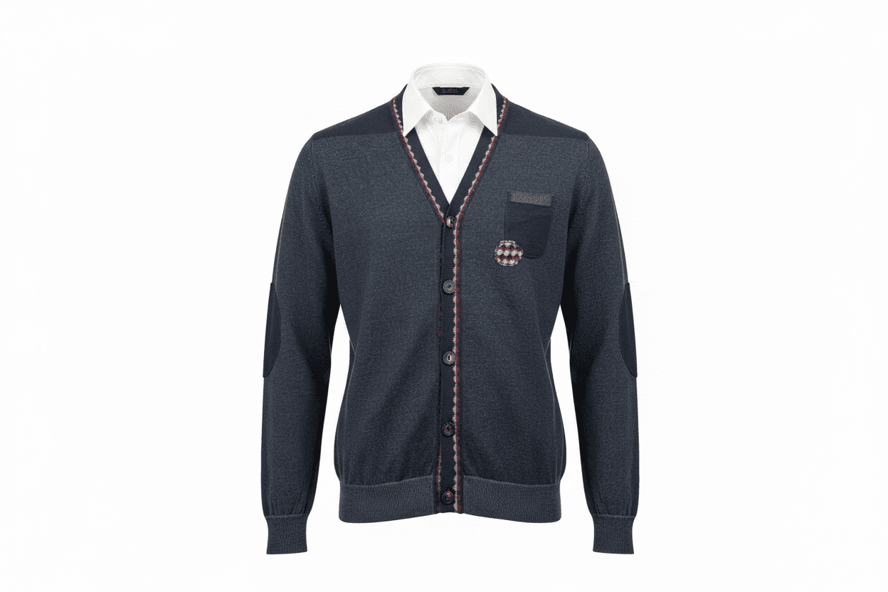 Cardigan Uomo Bob the Original Bottoni Misto Cotone Lana Merino Fango Made in Italy in Cardigan Couture - Sestu, commercioVirtuoso.it