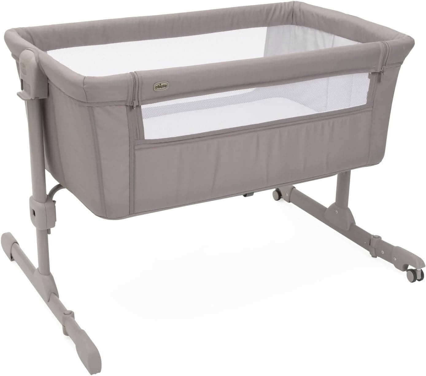 CHICCO Next2Me Essential - Culla Neonato, Compatibile Con Diversi Letti, Altezza Regolabile, Inclinabile, Buona Circolazione Dell'Aria, Materasso E Borsa Inclusi, Vari Colori Disponibili, Stone Re_Lux E Dove Re_Lux in Lettini da affiancare Sanitaria Gioia del Bimbo - Villa San Giovanni, commercioVirtuoso.it